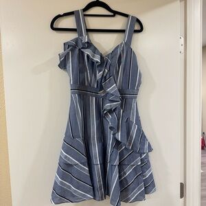 Sandro Paris Striped 100% Cotton Mini Dress Size 2